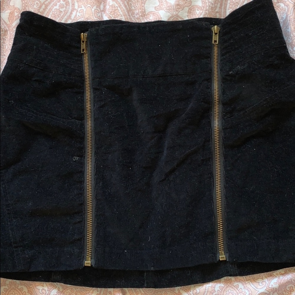 Black velvet skirt